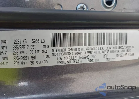 2020 Jeep Cherokee Latitude Plus Fwd z USA, uszkodzony, nr VIN 1C4PJLLB1LD556003